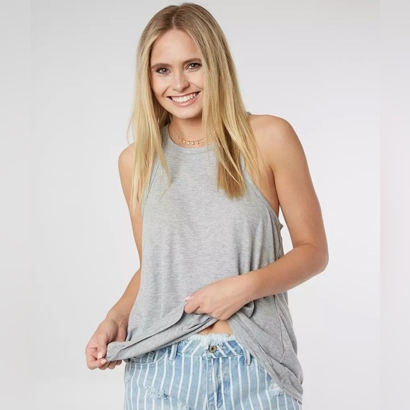 Free People Tops - Free People Intimately Long Beach Tank Top Grey Size XL